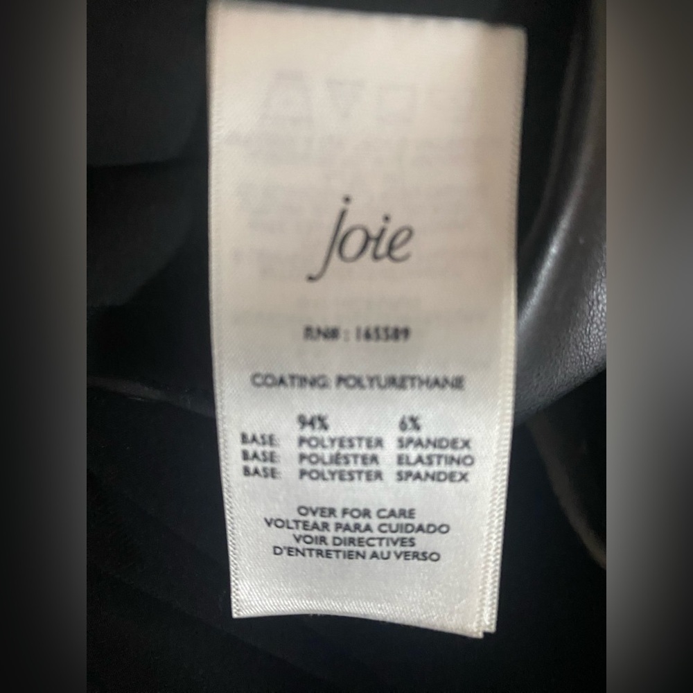Joie Grunge Black Faux Leather Street Rebel Luxe Leggings S - Picture 5 of 5